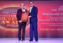 ଟାଇମ୍ସ ବିଜିନେସ୍ ଆୱାର୍ଡ ବିହାରରେ ସୋଆ ଏବଂ ଆଇଟିିଇଆର ସମ୍ମାନିତ